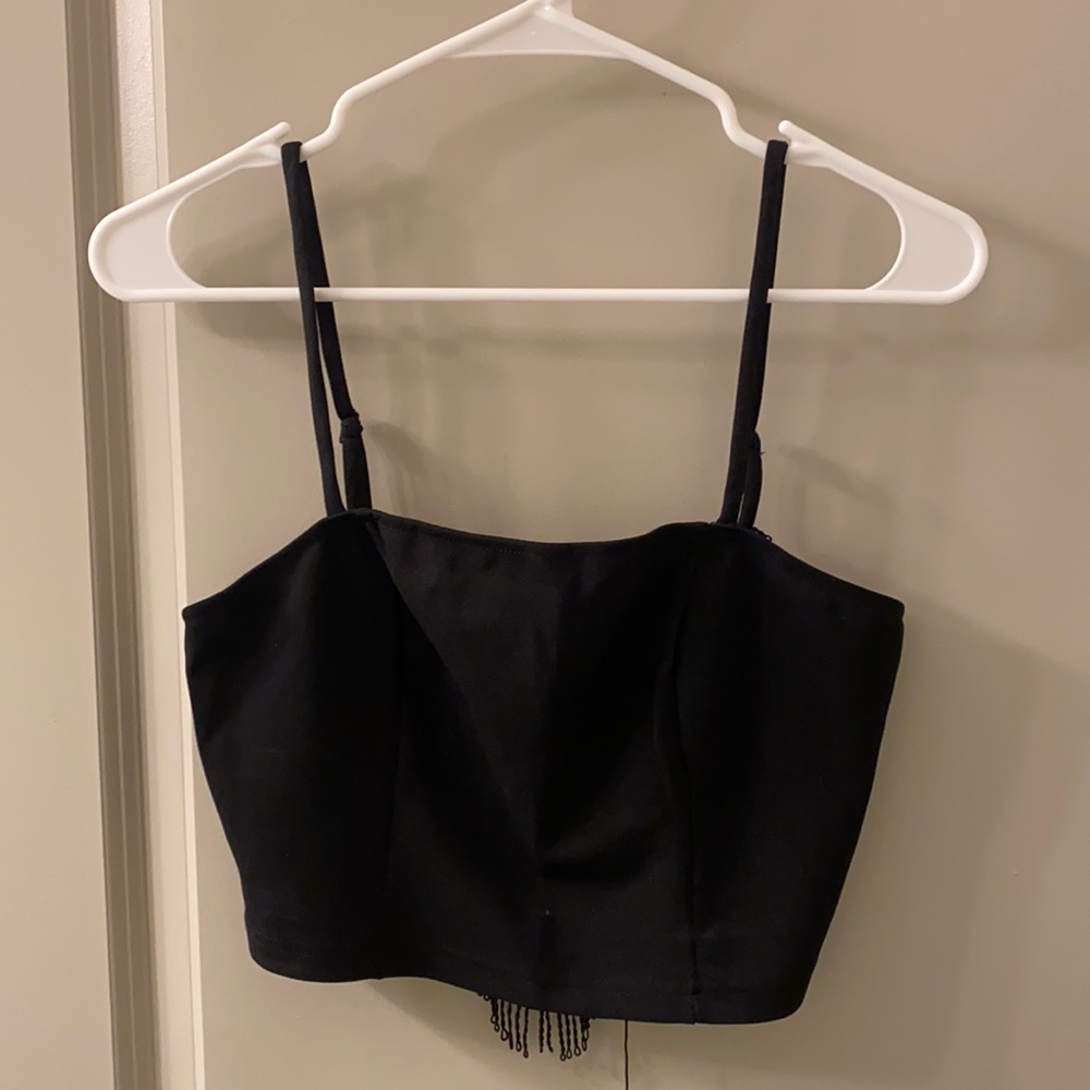 Black Tank Crop Top